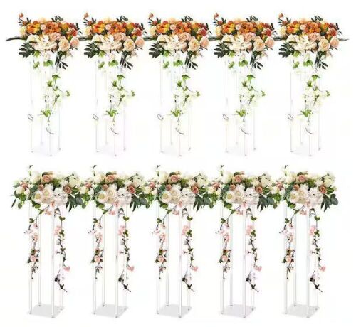 VEVOR 10-Piece 23.6 in. Acrylic Wedding Flower Stands - Lot 537