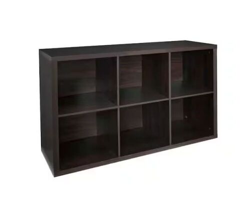 ClosetMaid 44 in. H x 30 in. W x 14 in. D Black Walnut Wood Look 6-Cube Storage Organizer - Lot 81