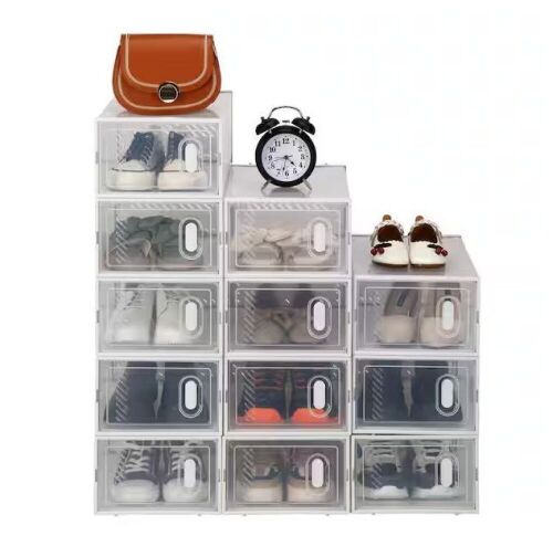 12-Pair Clear Plastic Shoe Boxes - Lot 638