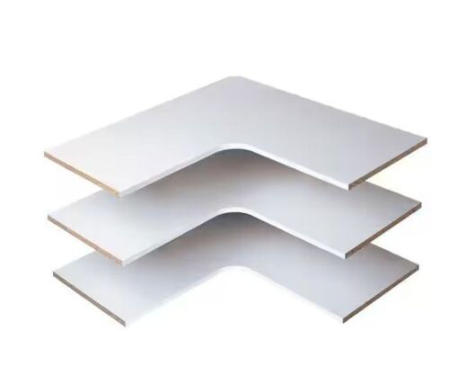 Closet Evolution 30 in. D x 30 in. W Classic White Wood Corner Shelf, 3-Pack - Lot 647