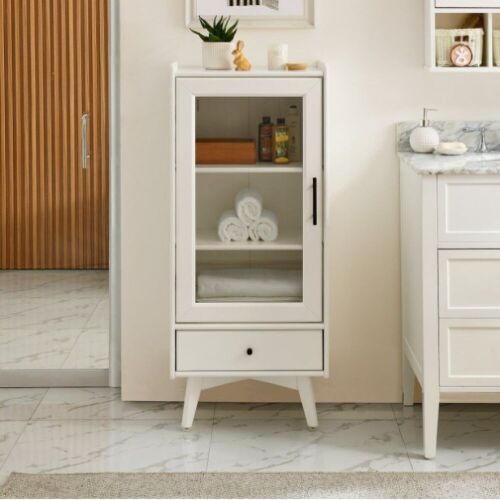 Floor Standing Storage Cabinet with Glass Door  - Lot 56