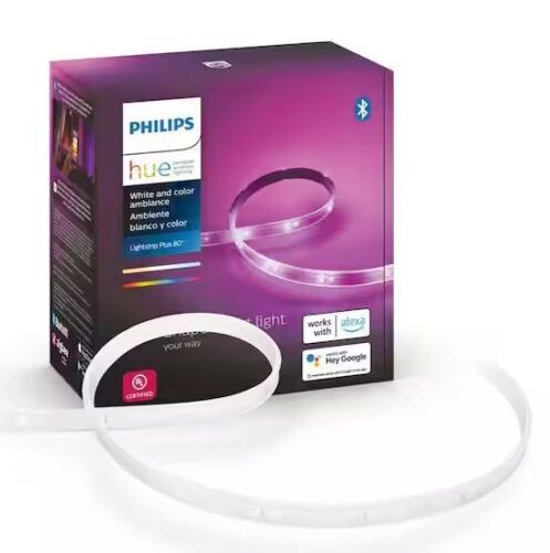 Philips Hue 6.6 ft. Indoor Plug-In Color Changing Cuttable Integrated LED Smart Light Strip Base Kit - Lot 458