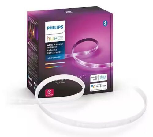 Philips Hue 6.6 ft. Indoor Plug-In Color Changing Cuttable Integrated LED Smart Light Strip Base Kit - Lot 859