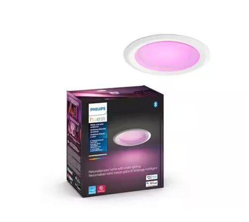 Philips Hue 4 in. LED Color Changing Smart Recessed High Lumen Downlight with Bluetooth - Lot 858