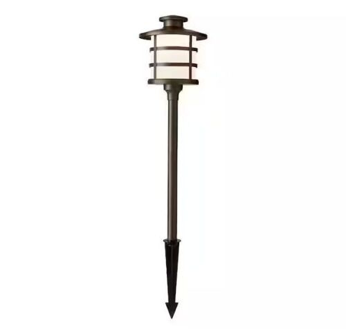 Home Decorators Collection 2 Pack 1100 Lumen Low Voltage Brass LED Outdoor Landscape Path Light with Waterproof Coating, 2 Pack  - Lot 853