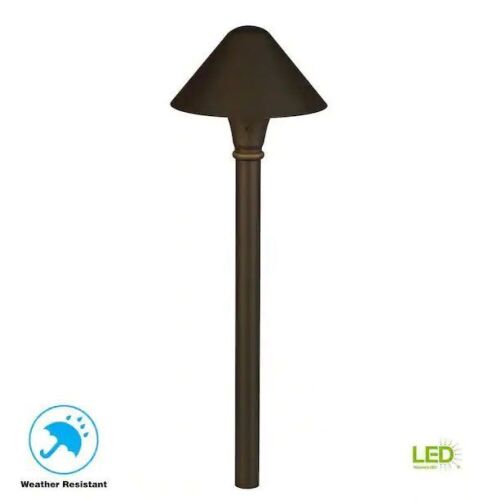 Lot of (2) Hampton Bay Pelham 60 Lumen Low Voltage Millennium Bronze Integrated LED Outdoor Landscape Path Light - Lot 308