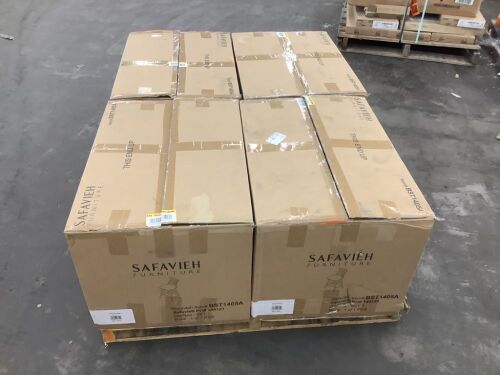 Lot of (4) SAFAVIEH May 25 in. Black Mid-Back Wood Frame Counter Stool with Foot Rest - Lot 64