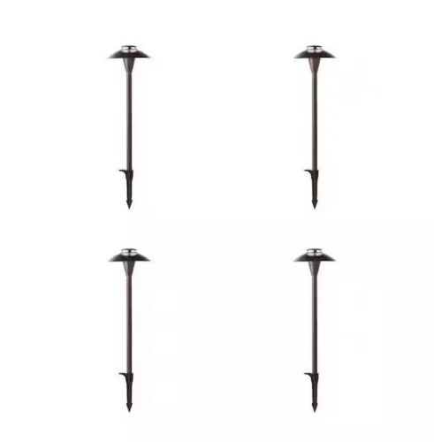 Commercial Electric Jasper Low Voltage Bronze Outdoor Landscape Path Light, 4-Pack - Lot 802