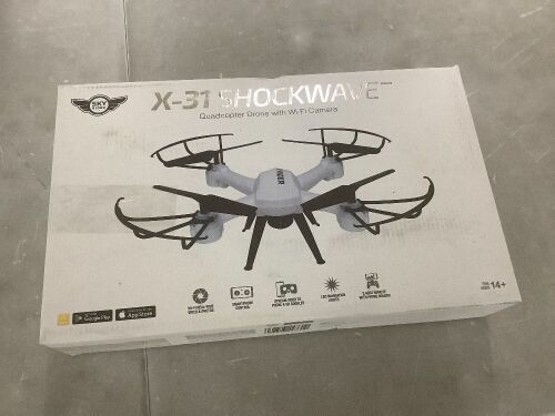 Lot of (7) SKY RIDER Pro Quadcopter Drone with Wi-Fi Camera - Uninspected - Lot 44
