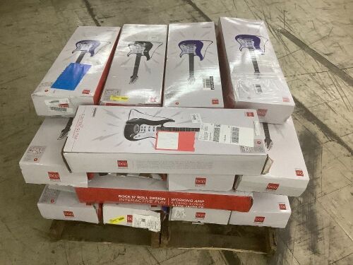 Lot of (20) Kids Electric Guitar Toy Play Set w/ 6 Songs, Microphone, Amp - Uninspected - Lot 45