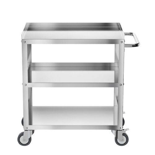 3-Tier 28" x 18" 440 lb. Capacity Stainless Steel Utility Cart - Lot 31