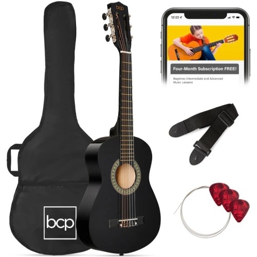 Kids Acoustic Guitar Beginner Starter Kit w/ Carrying Case - 30in - Lot 9177