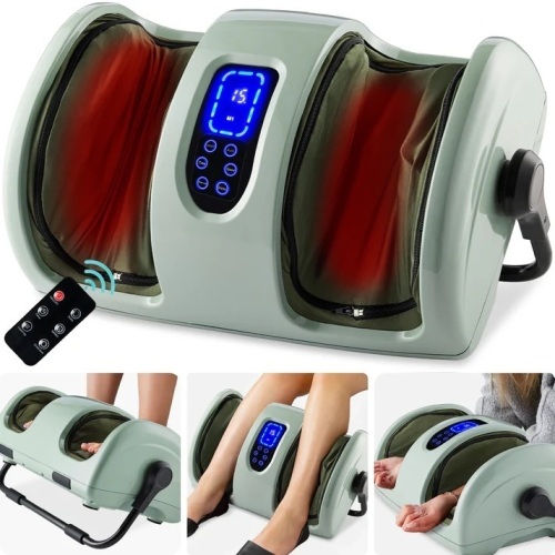 Reflexology Shiatsu Foot Massager w/ High-Intensity Rollers, Remote Control - Lot 9190