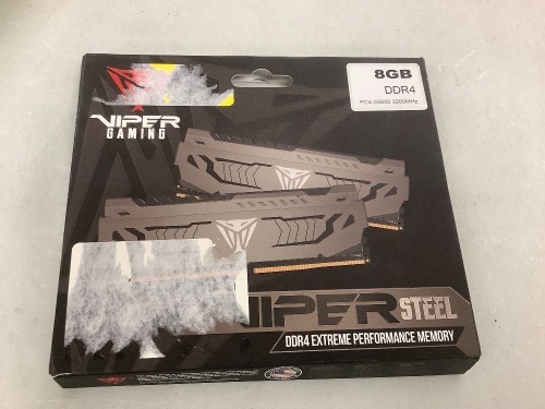 Viper Steel Gaming 8gb DDR4, E-Commerce Return, Sold as is - Lot 7A