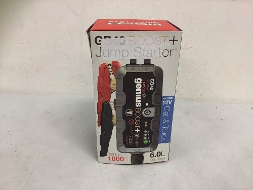 Genius Boost Jump Starter, Powers Up, E-Commerce Return, Sold as is - Lot 69