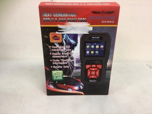 SEEKONE Car OBD II Scanner, Powers Up, E-Commerce Return, Sold as is - Lot 73