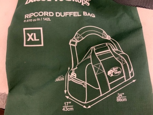 X-Large Ripcord Duffle Bag, E-Commerce Return, Sold as is - Lot 112