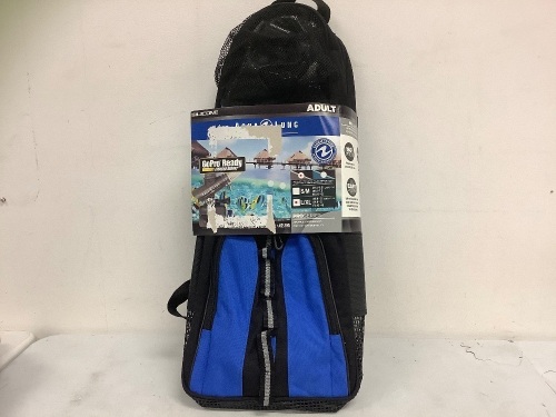 Aqua Lung Adult Snorkel Set, L/XL, E-Commerce Return, Sold as is - Lot 416