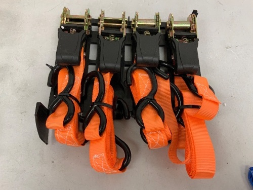 Lot of (4) 1 Inch by 10 Feet Ratchet Straps, Appears New, Sold as is - Lot 455