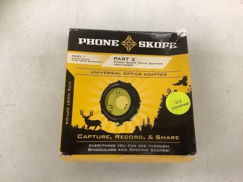 Phone Skope Optic Adapter, E-Commerce Return, Sold as is - Lot 671