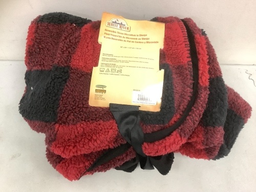 White River MicroMink/Sherpa Blanket, E-Commerce Return, Sold as is - Lot 690
