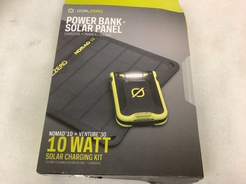 Goal Zero Power Bank + Solar Panel, E-Commerce Return, Sold as is - Lot 697