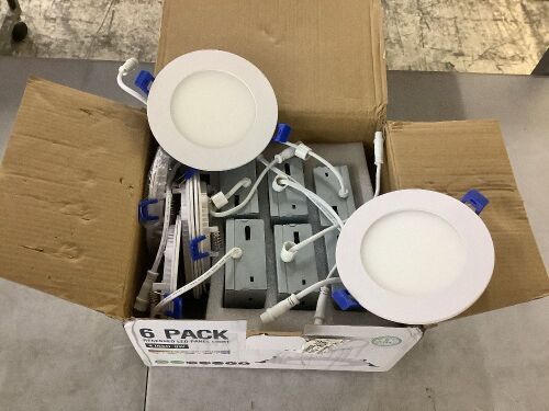 TOZING Integrated LED 4 in. Round Canless Recessed Light Flush Mount Selectable LED, 6-Pack - Lot 346