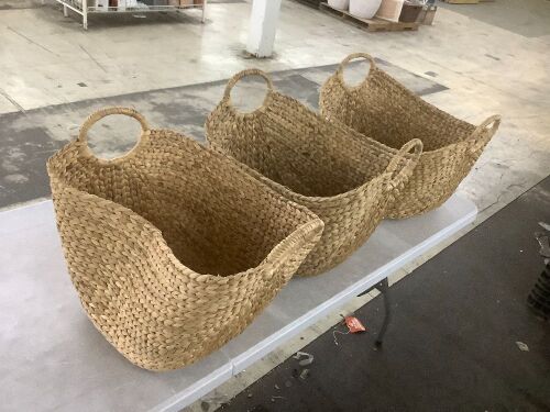 Lot of (3) Storage Baskets - Lot 349