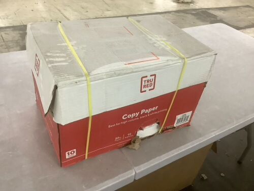 TRU RED 8.5" x 11" Multipurpose Paper, 20 lbs., 96 Brightness, 5000 Sheets - Lot 584