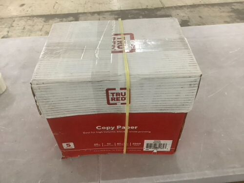 TRU RED 8.5" x 11" Multipurpose Paper, 20 lbs., 96 Brightness, 2500 Sheets - Lot 586