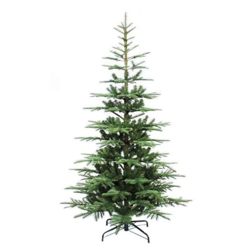 KING OF CHRISTMAS 9 FT Artificial Christmas Tree Unlit, King Noble Fir with Foldable Metal Stand and Hinged Sections - Lot 698
