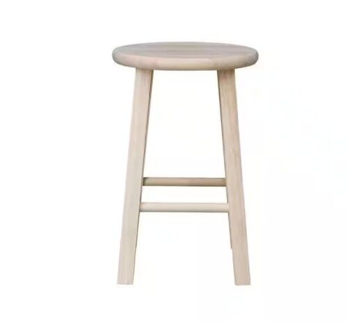 Lot of (2) International Concepts 18 in. Unfinished Wood Bar Stool - Lot 304