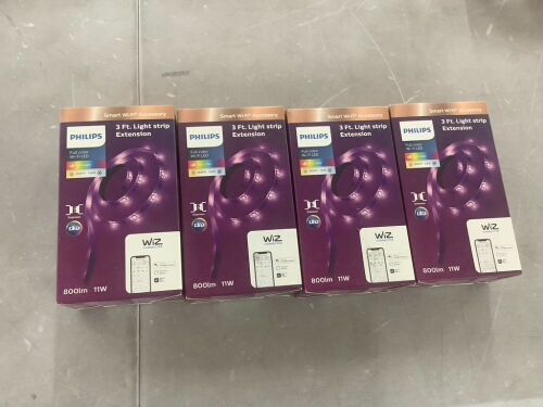 Lot of (4) Philips 3ft Light Strip Extension  - Lot 461