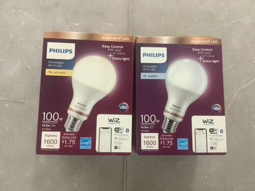 Lot of (2) Philips Smart Wifi LED Bulb - Lot 463