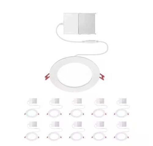 Commercial Electric Value Series 6 in LED Slim Canless, White, 10-Pack - Lot 506