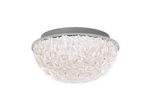 Home Decorators Collection Ellis Place 12.25 in. Chrome LED Round Flush Mount Modern Ceiling Light - Lot 652