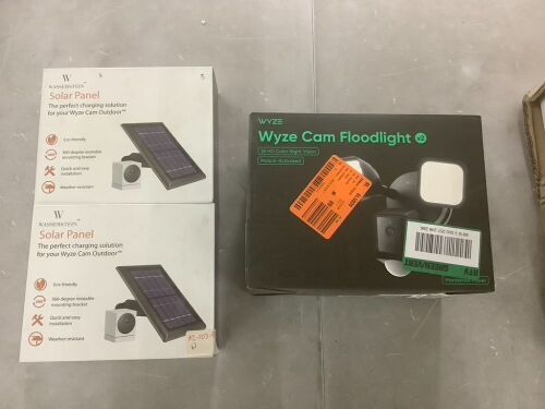 Wyze Cam Floodlight & (2) Wasserstein Solar Panel  - Lot 94