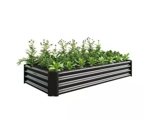 6 ft.L x 3 ft.W Metal Rectanglar Outdoor Raised Planter Box - Lot 317