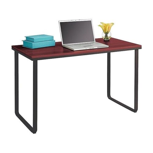 Safco 47" Metal/Laminate Workstation Desk, Cherry/Black  - Lot 319