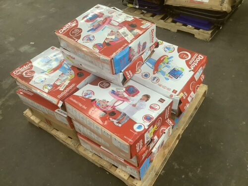 Lot of (14) Play Doctor Kit for Kids, Boys & Girls with 17 Accessories, Mobile Cart - Uninspected - Lot 328