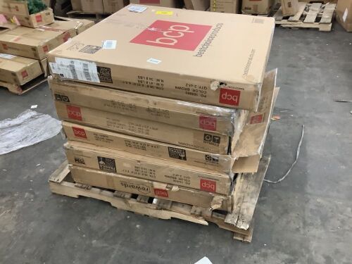 Lot of (6) Outdoor Wicker Dining Tables - Damaged or Broken Glass - Lot 157