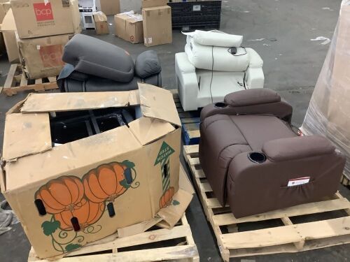Pallet of Salvage Recliner Pieces  - Lot 331