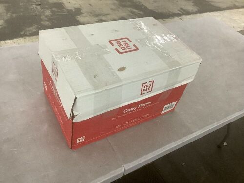 Tru Red Copy Paper, 8.5" x 11", 20 lbs., 92 Brightness, 5000 Sheets - Lot 821