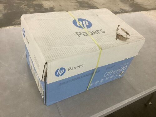 HP Office20 Multipurpose Paper, 8.5" x 11", 20 lbs., White, 5000 Sheets - Lot 823