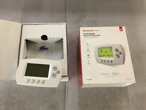 Lot of (2) Honeywell Home Wi-Fi 7-Day Programmable Smart Thermostat with Digital Backlit Display - Lot 853