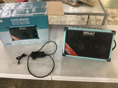 Coolmusic BP40D Powered Acoustic Guitar Amplifier Portable Bluetooth Speaker - Only Works While Plugged In  - Lot 854
