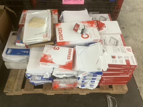 Pallet of Office Paper Products Including File Folders, Envelopes & Copy Paper - Lot 35