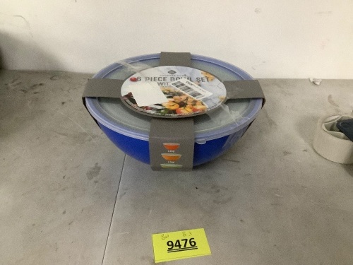 6 Piece Bowl Set With Lids - Lot 9476