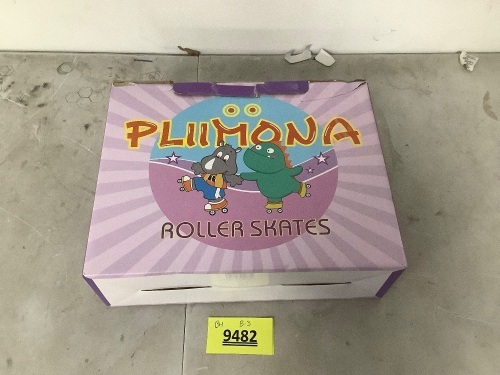 Roller Skates for Girls Boys Kids,4 $ Adjustable Light up W heels Birthday Gift to: Indoor Outdoor Sports, Blue Pink Skates for Toddlers Age 3- 12 Years Old - Lot 9482