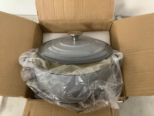 Gacuray Enameled Cast Covered Dutch Oven with Lid 4,5Qt Grey - Lot 9487